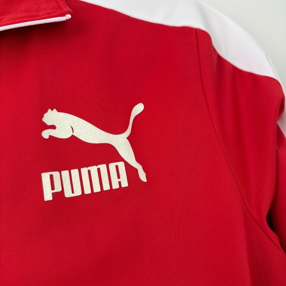 PUMA Men's T7 Track Suit Red and White Size XL - Picture 4 of 14